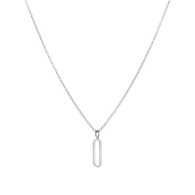 Colar com Pendente Elo prateado