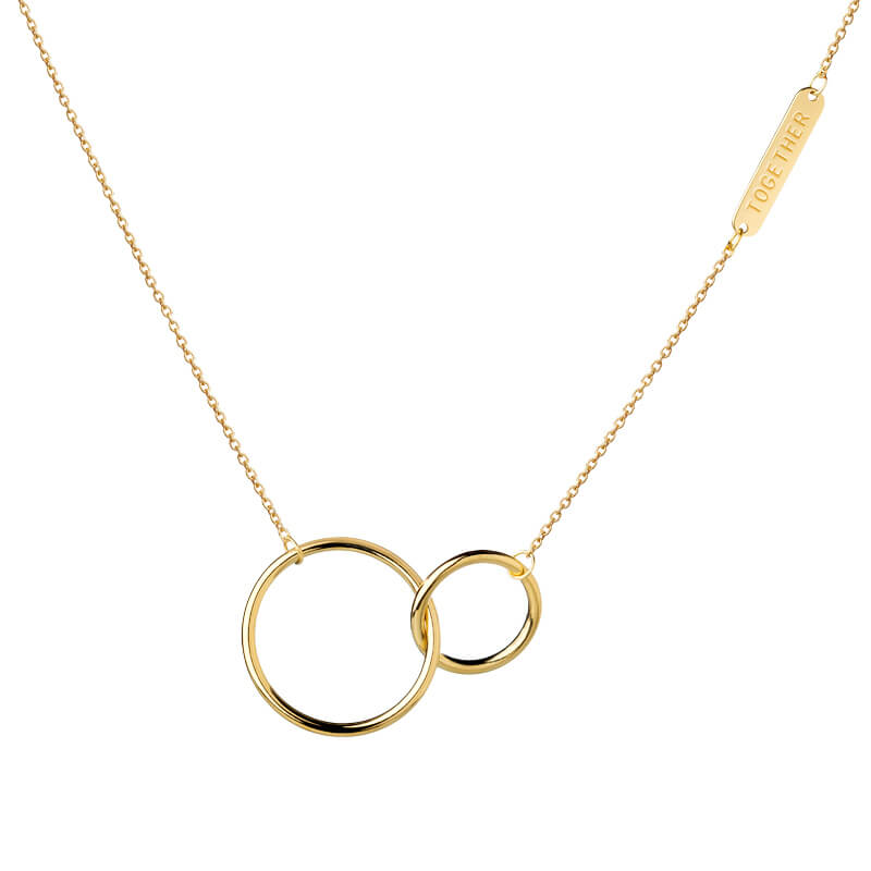 Colar Elos ligação dourado