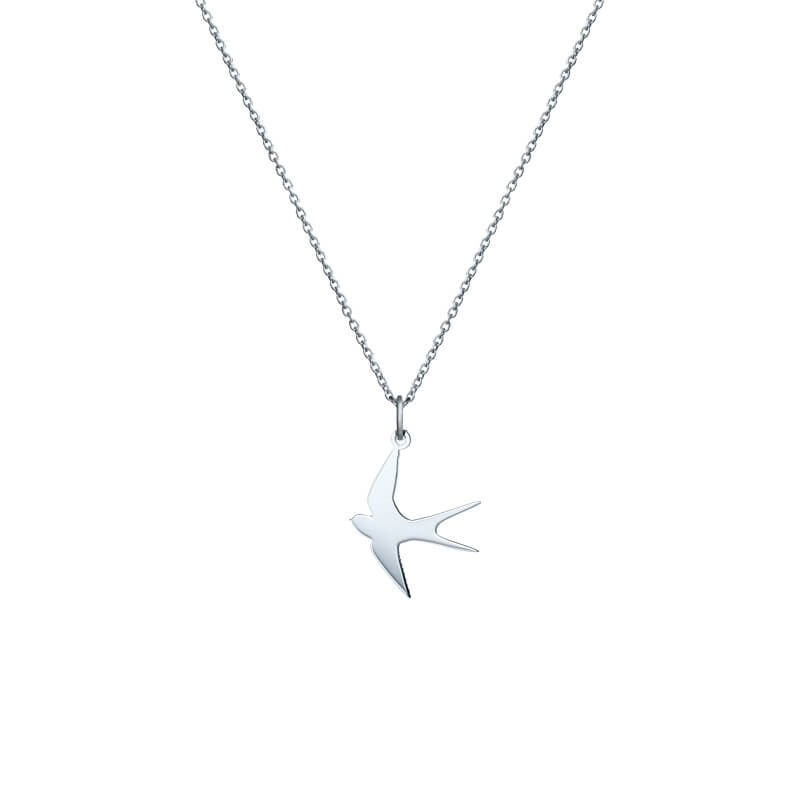 Colar Andorinha prateado