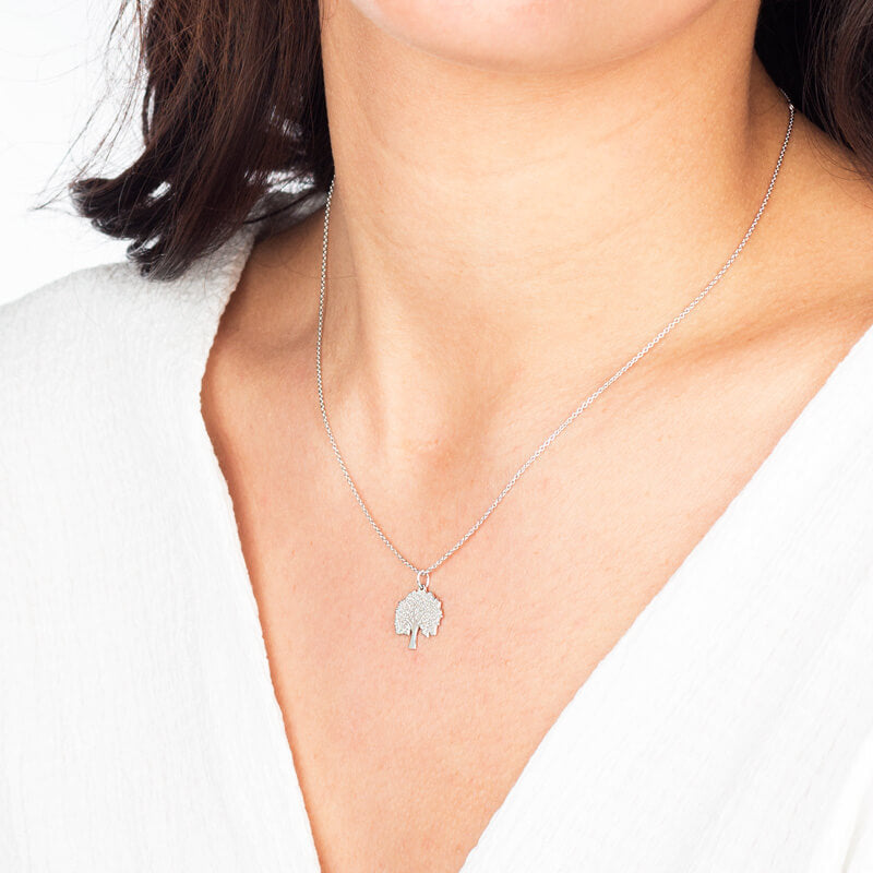 Colar Árvore da vida prateado