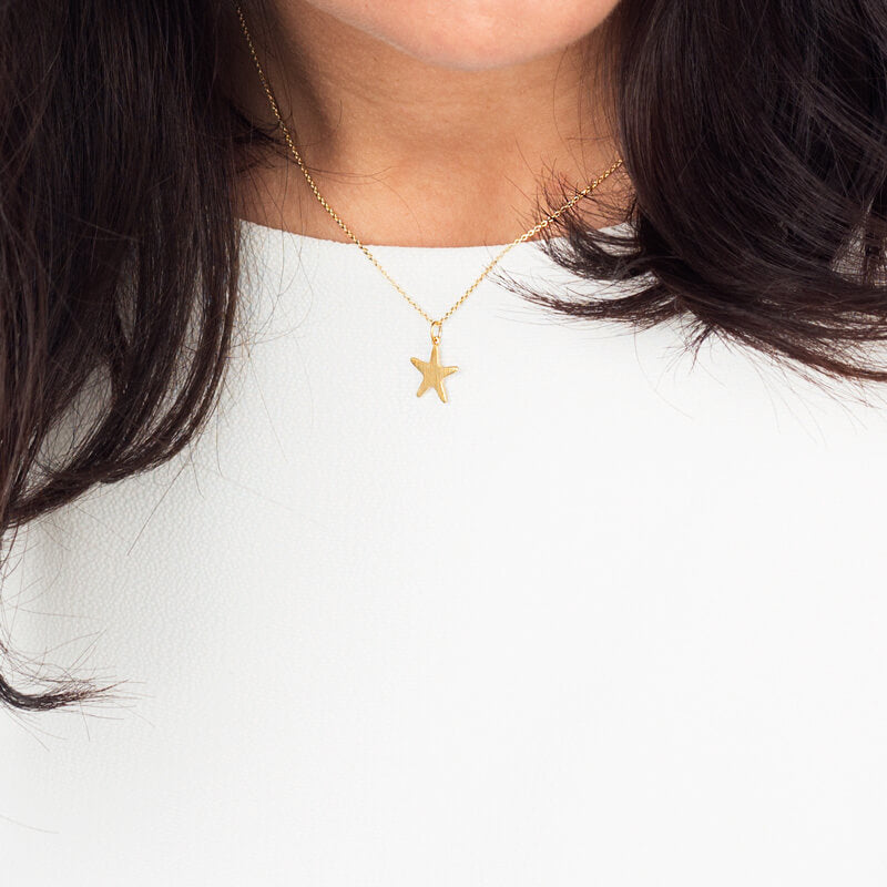 Colar Estrela-do-mar dourado