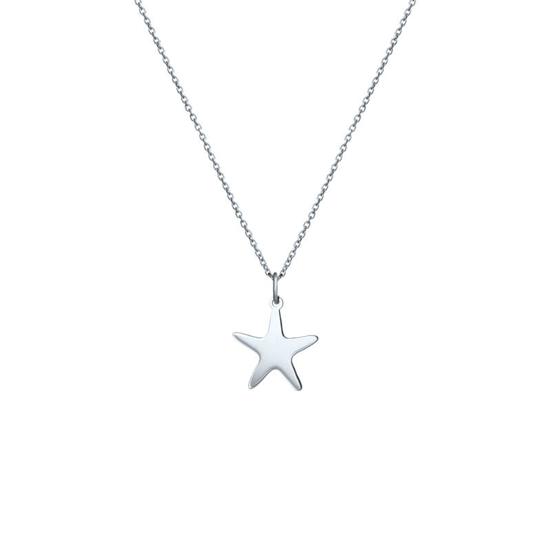 Colar Estrela-do-mar prateado