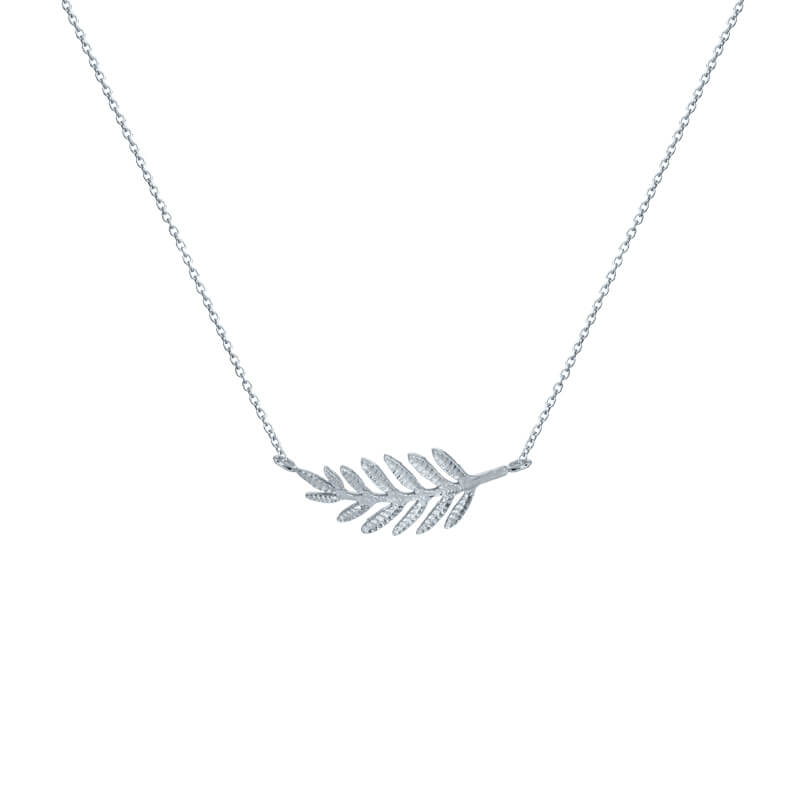 Colar Feto horizontal prateado