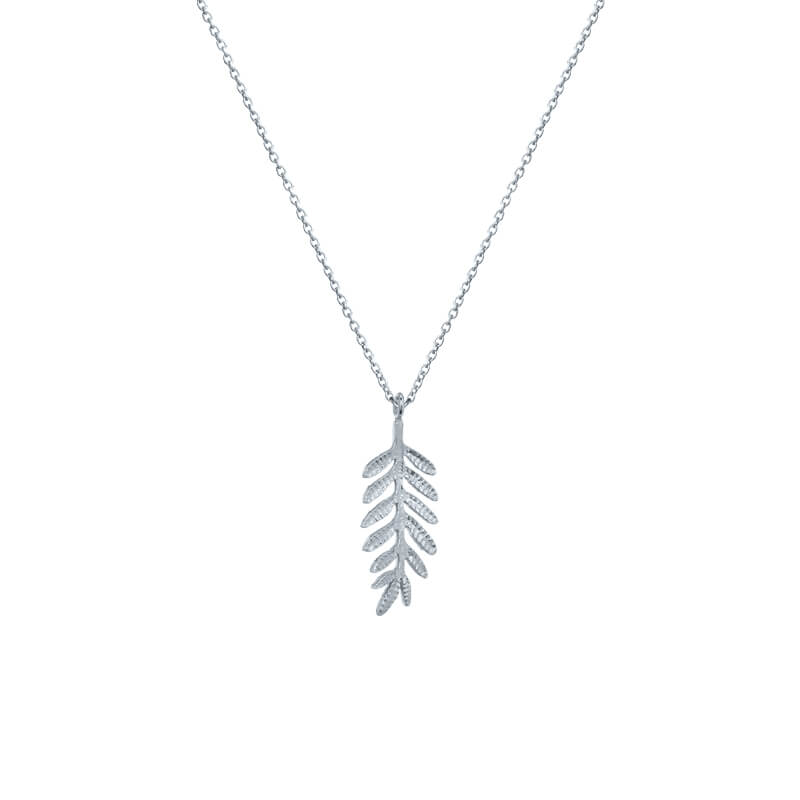 Colar Feto vertical prateado