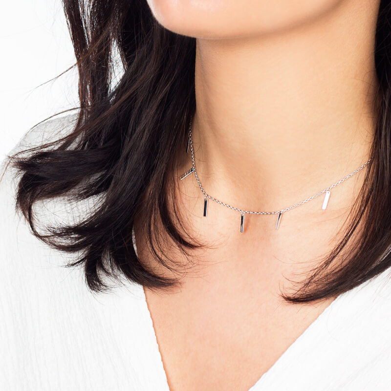 Colar Chapinhas prateado