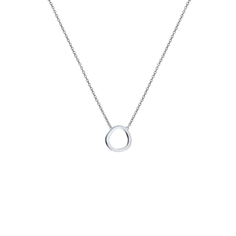 Colar Contorno pequeno prateado