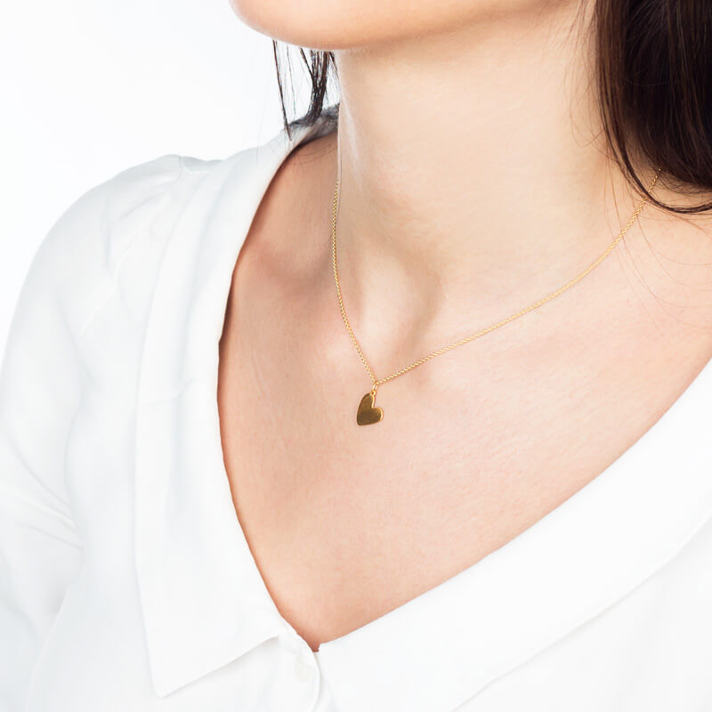 Colar Coração dourado