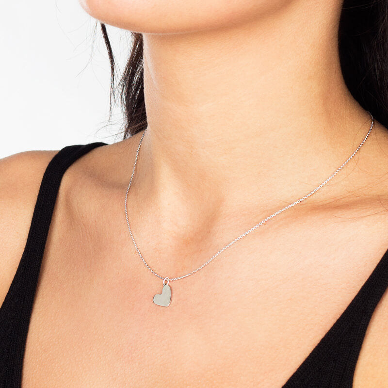Colar Coração prateado