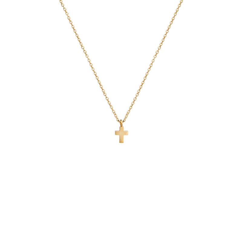 Colar Cruz pequeno dourado