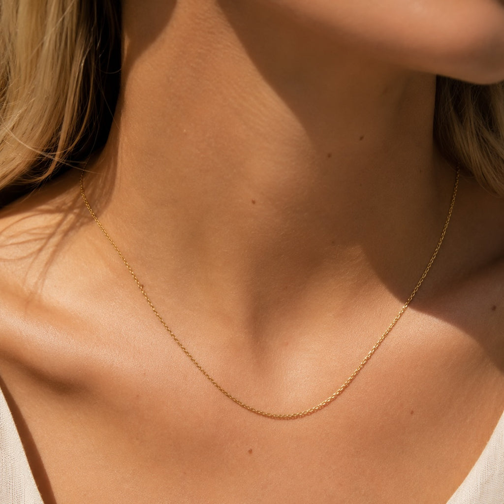 Short Gold Padlock Cord