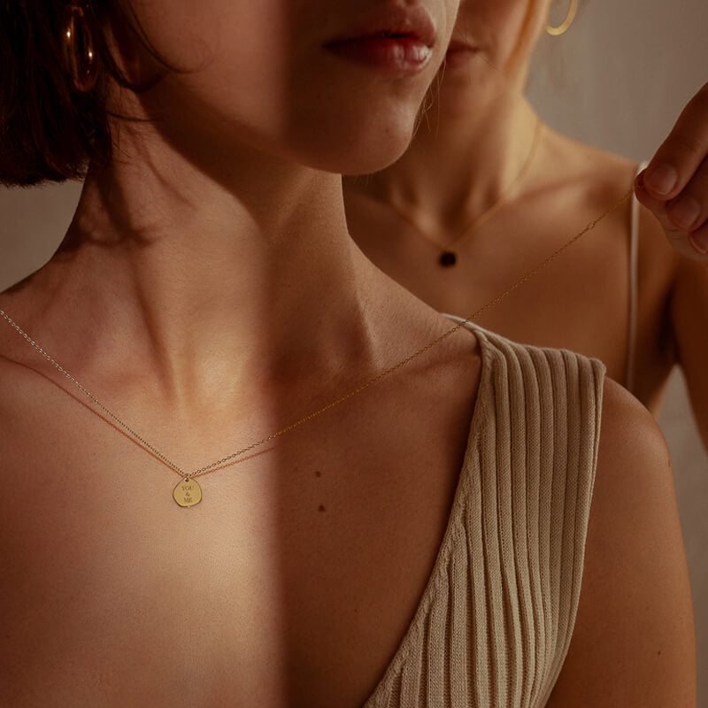 Colar You and Me dourado