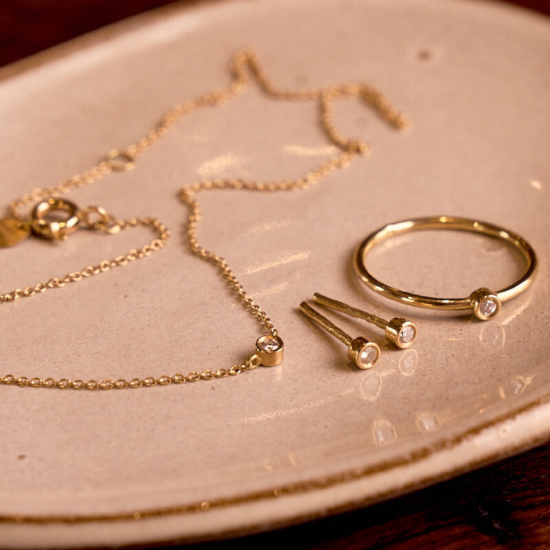 Colar Ouro 19K Diamante