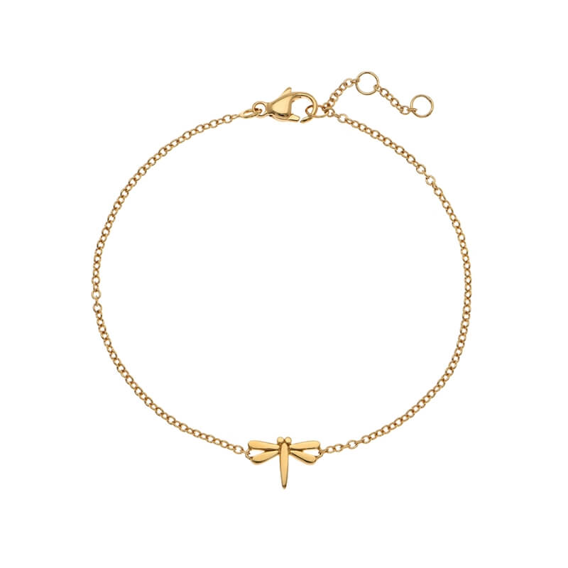 Pulseira Libelinha em Prata Dourada