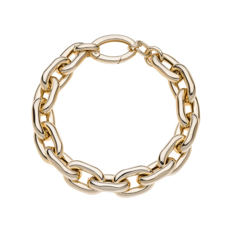 Pulseira Cadeado em Prata Dourada