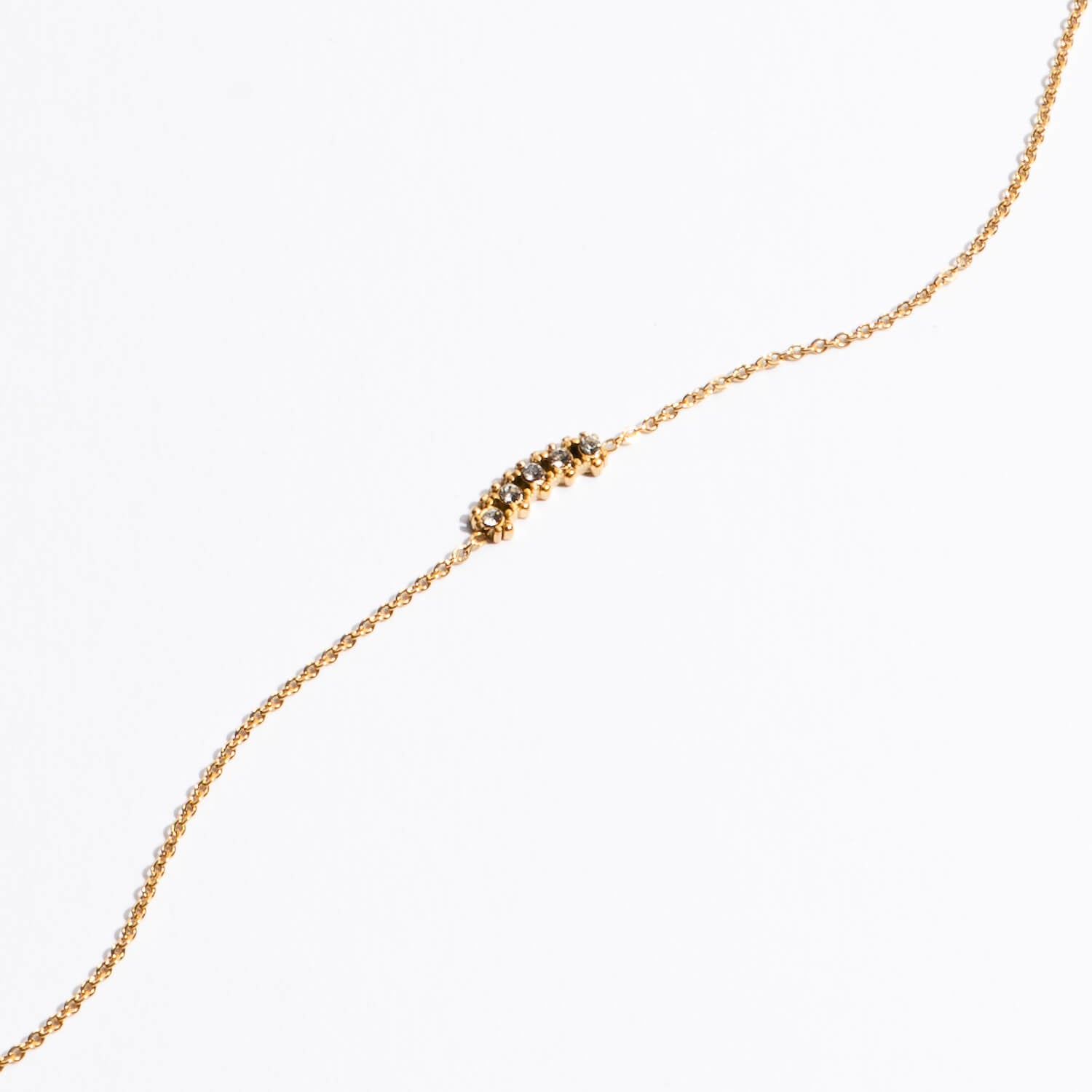 Pulseira Brilhantes em Aço Dourado