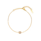 Pulseira Brilhantes em Aço Dourado