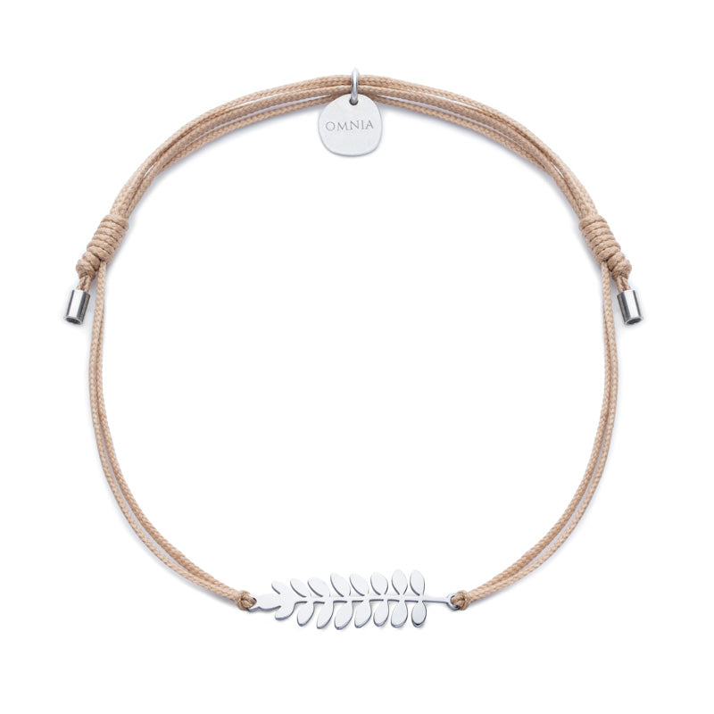 Pulseira Feto XL prateada fio tecido