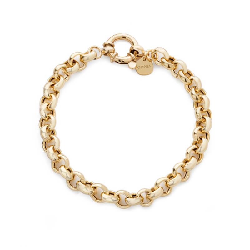 Pulseira cordão dourada