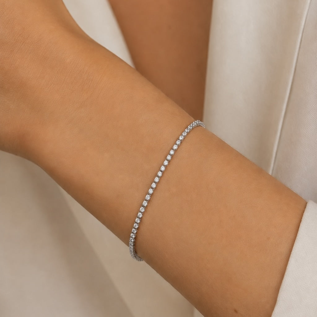 Pulseira Tennis em Prata